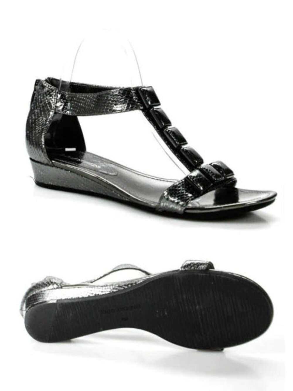 Enzo Angiolini silver sandals size 8 ½